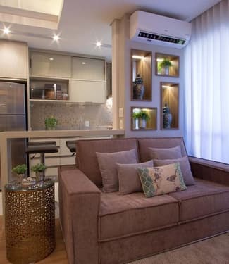 A escolha do sofá para apartamentos pequenos