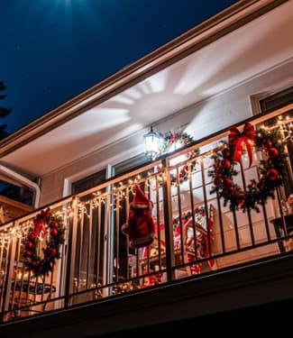 Como iluminar a sacada no Natal sem gastar muito na conta de luz