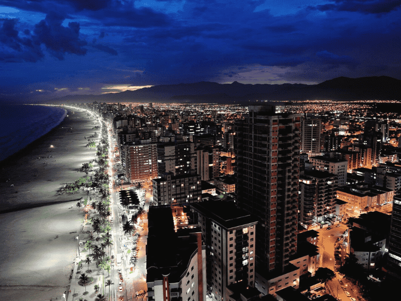 Melhores Lugares para Passear à Noite em Praia Grande