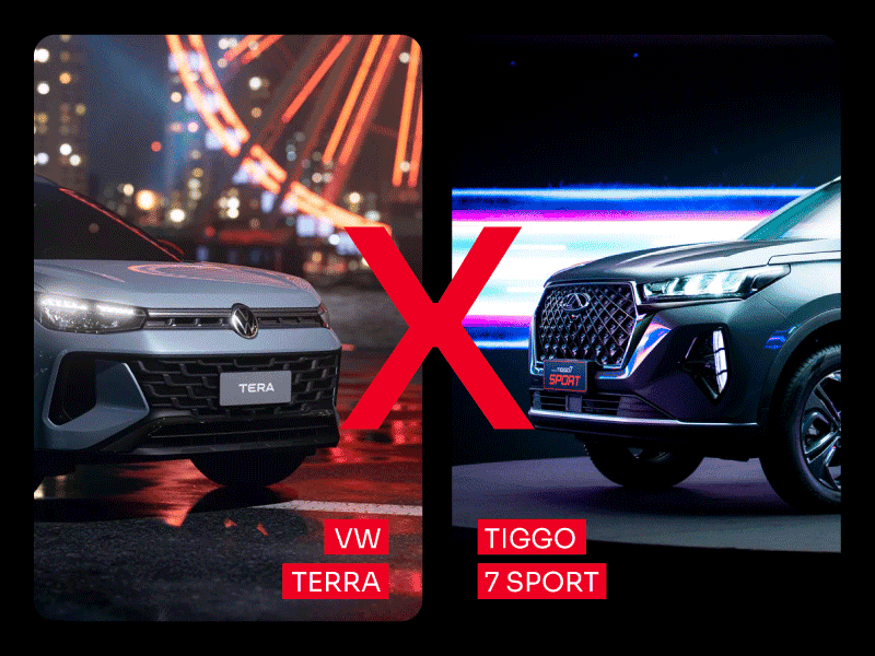 Volkswagen Tera vs Tiggo 7 Sport: confira qual é o melhor até R$ 140 mil