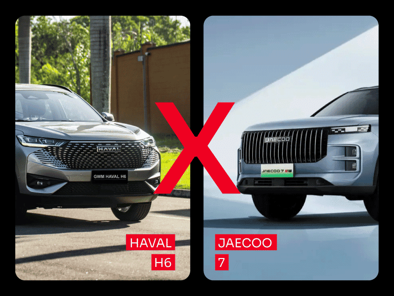 Jaecoo 7 x Haval H6: descubra qual é o melhor carro chinês