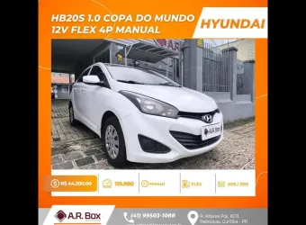 HYUNDAI HB20S 1.0 12V MEC COMFORT COPA  2015 BRANCO