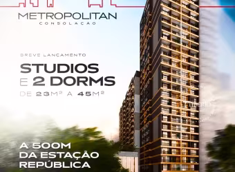 Lançamento Studios e 2 Dorms à Venda na Consolação Perto do Copan e Terraço Itália