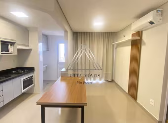Apartamento para locação no Jardim Urano, São José do Rio Preto-SP: 1 quarto, 2 salas, 1 banheiro, 1 vaga, 48m²!