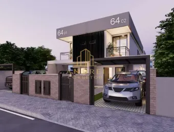 Sobrado Geminado para Venda em Bombinhas, Zimbros, 3 dormitórios, 3 suítes, 4 banheiros, 2 vagas