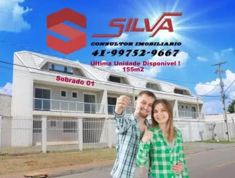 Obrado c/155m²  - 02 qtos c/ sacadas sendo 01 suíte -  amplo ático p/ 3º quarto -  bairro emiliano perneta -  pinhais