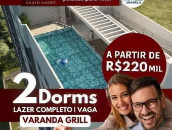 Apartamento para venda em santo andré, vila eldízia, 2 dormitórios, 1 banheiro