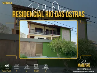 Vendo linda casa com 4 quartos no residencial rio das ostras