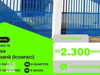 Casa com 6 quartos para alugar no Tapanã (Icoaraci), Belém 