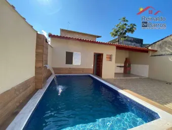 Casa com 2 dormitórios e piscina à venda, por r$ 499.900 - agenor de campos - mongaguá/sp