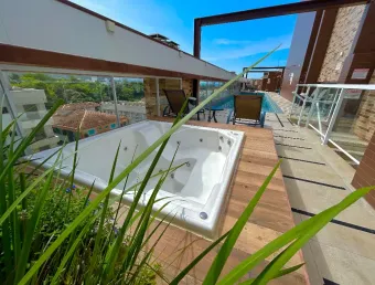 Condomínio espaço fitness, 2 elevadores, playground, 2 quartos mobiliado na praia das toninhas ubatuba