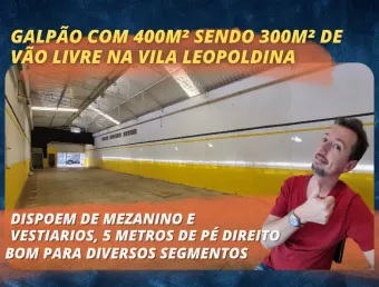 Galpão na travessa da av imperatriz leopoldina com 300m² de area livre