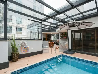 Aconchegante cobertura para venda em moema com 5 quartos, sendo 4 suítes, 405m²