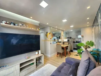 Apartamento 2 quartos, 1 suíte mobiliado e decorado condomínio up life divisa com xaxim e novo mundo