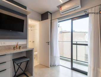 Apartamento com 1 dormitório para alugar, 15 m² por R$ 2.130,00/mês - Água Verde - Curitiba/PR