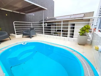 OPORTUNIDADE Cobertura duplex MOBILIADA com piscina privativa Tambauzinho. Próx Espaço Cultural