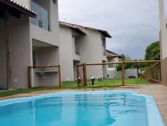 Village novo próximo a praia, dois dormitórios  suites, 70m² com 20m²de área gourmet, nascente a 15