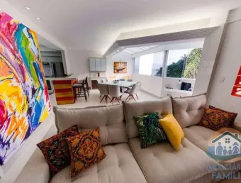 Excelente cobertura duplex pé na areia localizada no bairro martim de sá em caraguatatuba-sp!