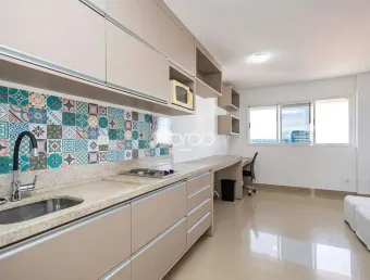 Studio mobiliado de 29 m² para alugar no centro cívico, curitiba - em frente ao shopping mueller | ref 421