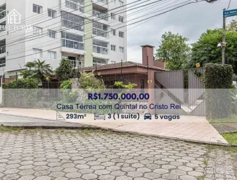 Casa térrea com quintal amplo de 293m² à venda no cristo rei