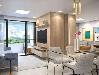 Apartamento a venda no villa vita residencial, com 2/4 com suíte e varanda em 53m² na vila laura