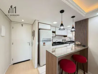 Oportunidade, apartamento semi mobiliado, 2 quartos à venda, 58 m²- novo mundo - capão raso