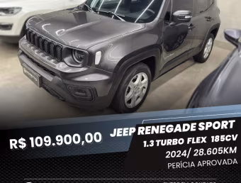 Jeep renegade sport 2024 1.3 turbo flex (pericia aprovada)