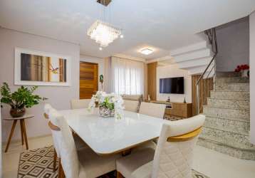 Casa em condomínio fechado com 3 quartos à venda na rua bernardo bubniak, 574, atuba, curitiba, 92 m2 por r$ 690.000