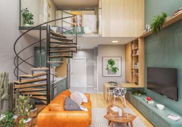 Apartamento com 1 quarto à venda na rua amazonas, 1302, água verde, curitiba, 37 m2 por r$ 373.700