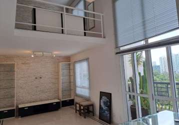 Apartamento com 1 dormitório para alugar, 84 m² por r$ 6.000,00/mês - panamby - são paulo/sp