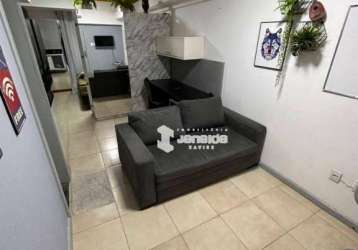 Apartamento mobiliado com 1 dormitório para alugar, 26 m² por r$ 1.800/mês - kalilândia - feira de santana/ba