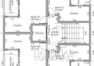 Apartamento com 2 dormitórios à venda, 45 m² por r$ 260.000,00 - cidade são jorge - santo andré/sp
