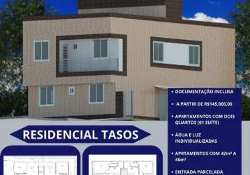 Apartamento com 2 dormitórios à venda, 42 m² por r$ 145.000,00 - ernesto geisel - joão pessoa/pb