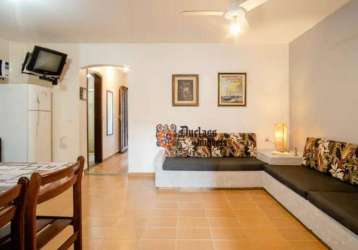 Apartamento com 1 dormitório à venda, 60 m² por r$ 380.000,00 - praia do lázaro - ubatuba/sp