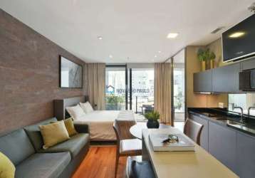 Studio condominio faria lima residence, para venda mobiliado e decorado