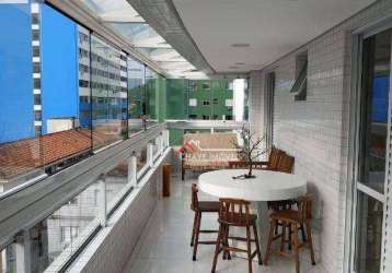 Apartamento garden com 3 dormitórios à venda, 152 m²  - centro - são vicente/sp