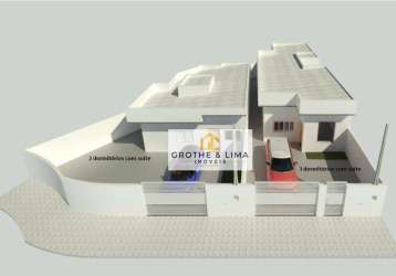 Casa térrea com 2 dormitórios, 1 suíte à venda, 70 m² - loteamento residencial e comercial flamboyant - pindamonhangaba/sp