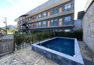 Apartamento com 1 quarto à venda na rua antônio cruz de amorim, 10 terreo, jardim beira rio, ubatuba, 42 m2 por r$ 270.000
