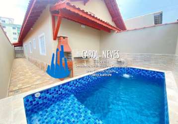 Casa nova 2 dormitórios suíte piscina financiamento bancário mongaguá