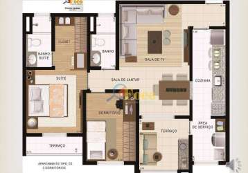 Apartamento com 2 dormitórios à venda, 79 m² por r$ 550.000,00 - jardim alto de santa cruz - itatiba/sp