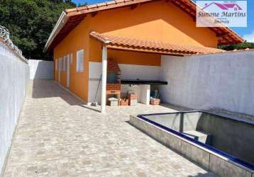 Casa nova com piscina com 2 dormitórios à venda, 55 m² por r$ 285.000 - jardim jamaica - itanhaém/sp
