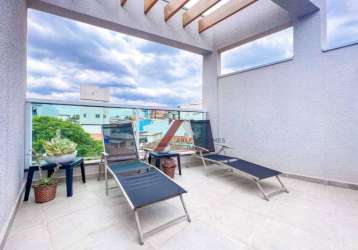 Cobertura com 2 dormitórios à venda, 80 m² por r$ 370.000,00 - vila guarani - santo andré/sp