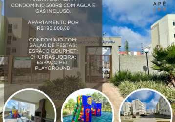 Apartamento com 2 quartos à venda na rua uirapuru, capela velha, araucária, 38 m2 por r$ 190.000
