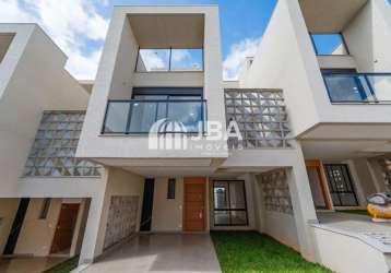 Casa em condomínio fechado com 3 quartos à venda na rua capitão joseph pereira quevedo, 371, mercês, curitiba, 141 m2 por r$ 1.154.340