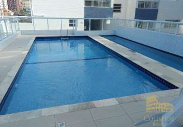 Apartamento com 2 dormitórios para alugar, 61 m² por r$ 2.700,00/mês - vila tupi - praia grande/sp