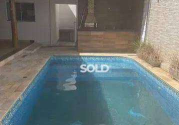 Linda casa com 2 dormitórios sendo 1 suíte, 200m² de terreno, piscina aquecida,   à venda por r$ 385.000,00 - jardim luiza ii - franca/sp