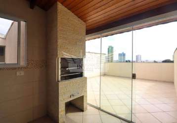 Cobertura sem condomínio mobiliada com 2 dormitórios à venda, 104m² - vila valparaíso, santo andré/sp.