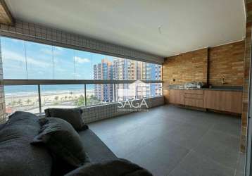 Mobiliado e decorado! apartamento com 3 dormitórios à venda, 126 m² por r$ 1.250.000 - aviação - praia grande/sp