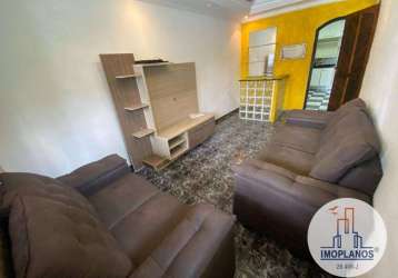 Sobrado com 3 dormitórios para alugar, 105 m² por r$ 3.000,02/mês - vila guilhermina - praia grande/sp