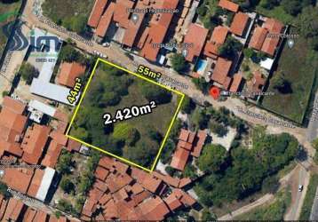 Opoutunidade terreno à venda, 2420 m² ( 55,00m  x  44,00m), por r$ 900.000 - edson queiroz - fortaleza/ce